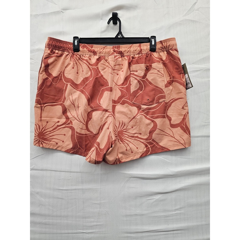 Goodfellow & Co Mens Orange Floral Swim Trunks 5‎ Inch Inseam XXL New - Picture 2 of 9
